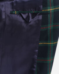 Blazer de fato com padrão de xadrez regular fit