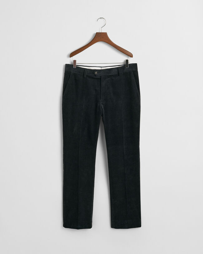 Calças de fato em bombazina slim fit