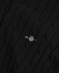 Casaco de malha canelada em algodão com elastano