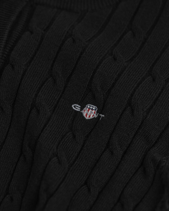 Casaco de malha canelada em algodão com elastano