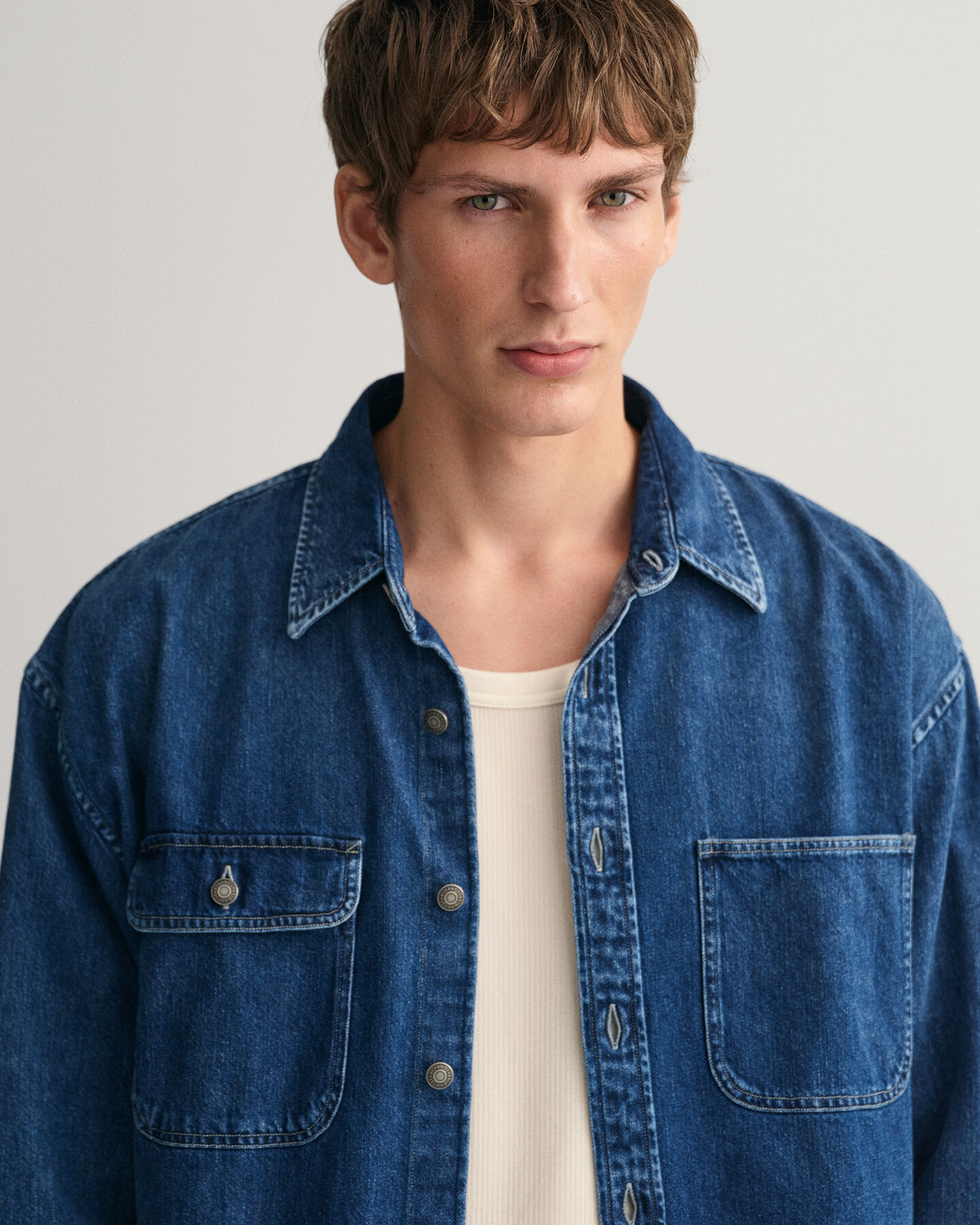 Camisa de ganga oversized