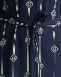 Vestido-camisa de manga curta estampado