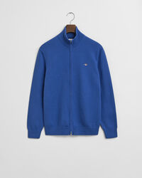 Casaco de malha com fecho de correr Casual Cotton