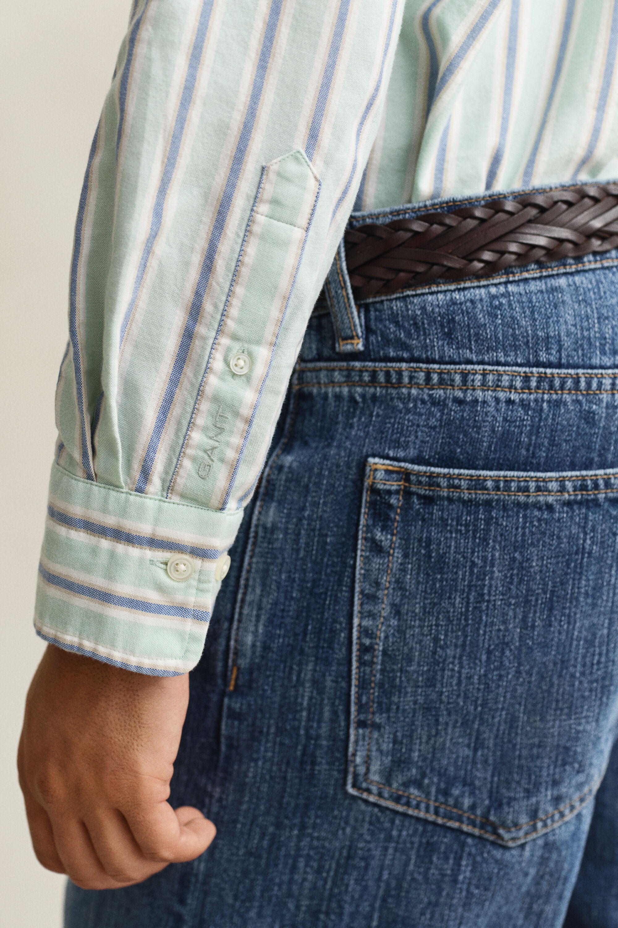 Camisa Oxford Archive às riscas