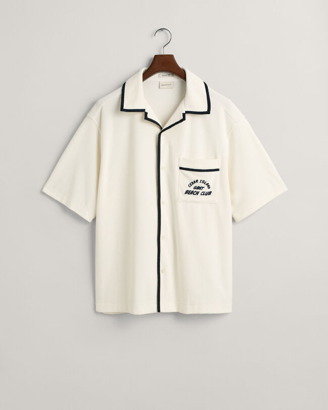 Camisa de manga curta Terry Cloth relaxed fit