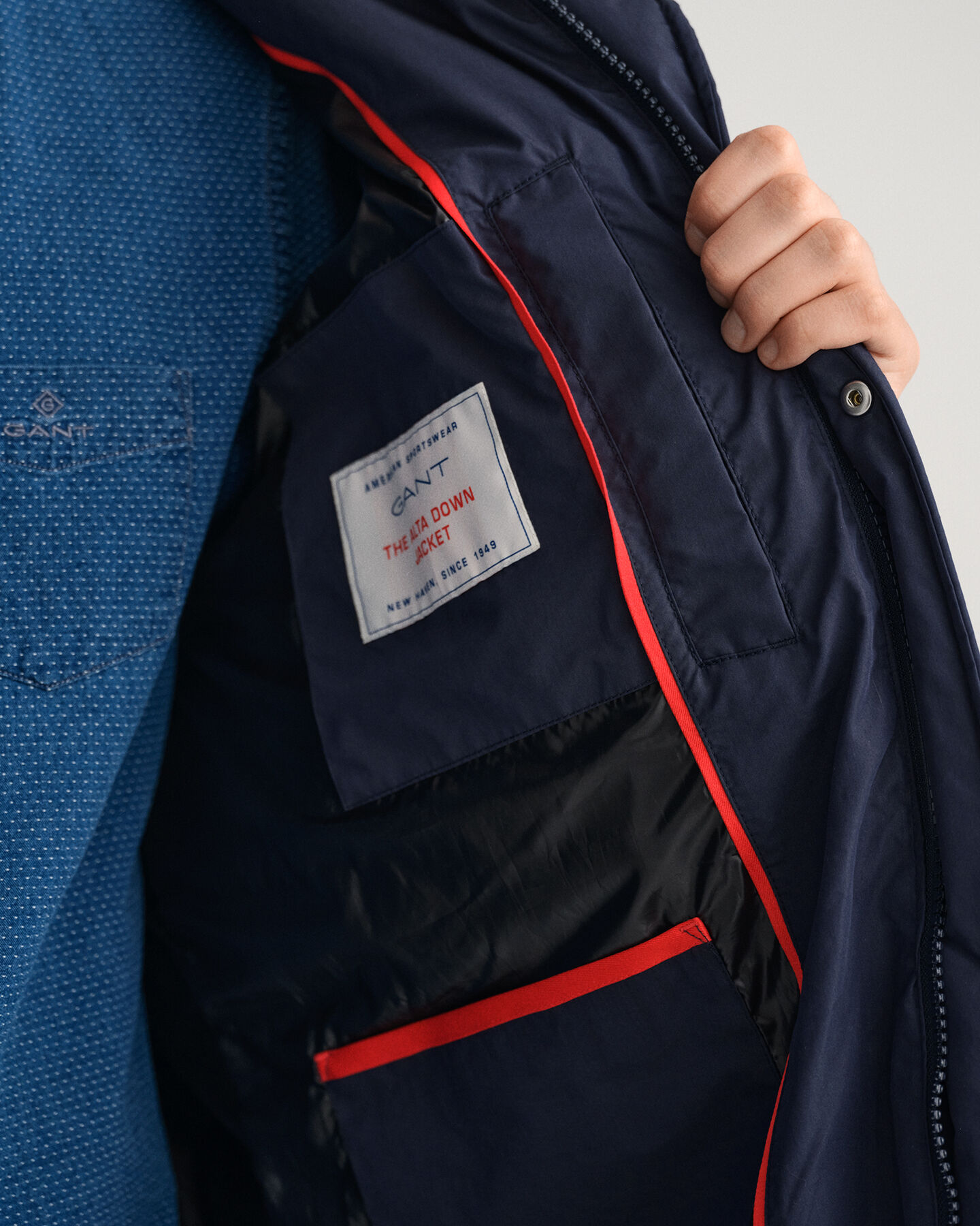 Blusão de penas comprido Alta