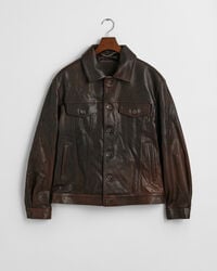 Casaco em pele Trucker