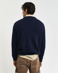 Camisola de malha com decote redondo Emblema