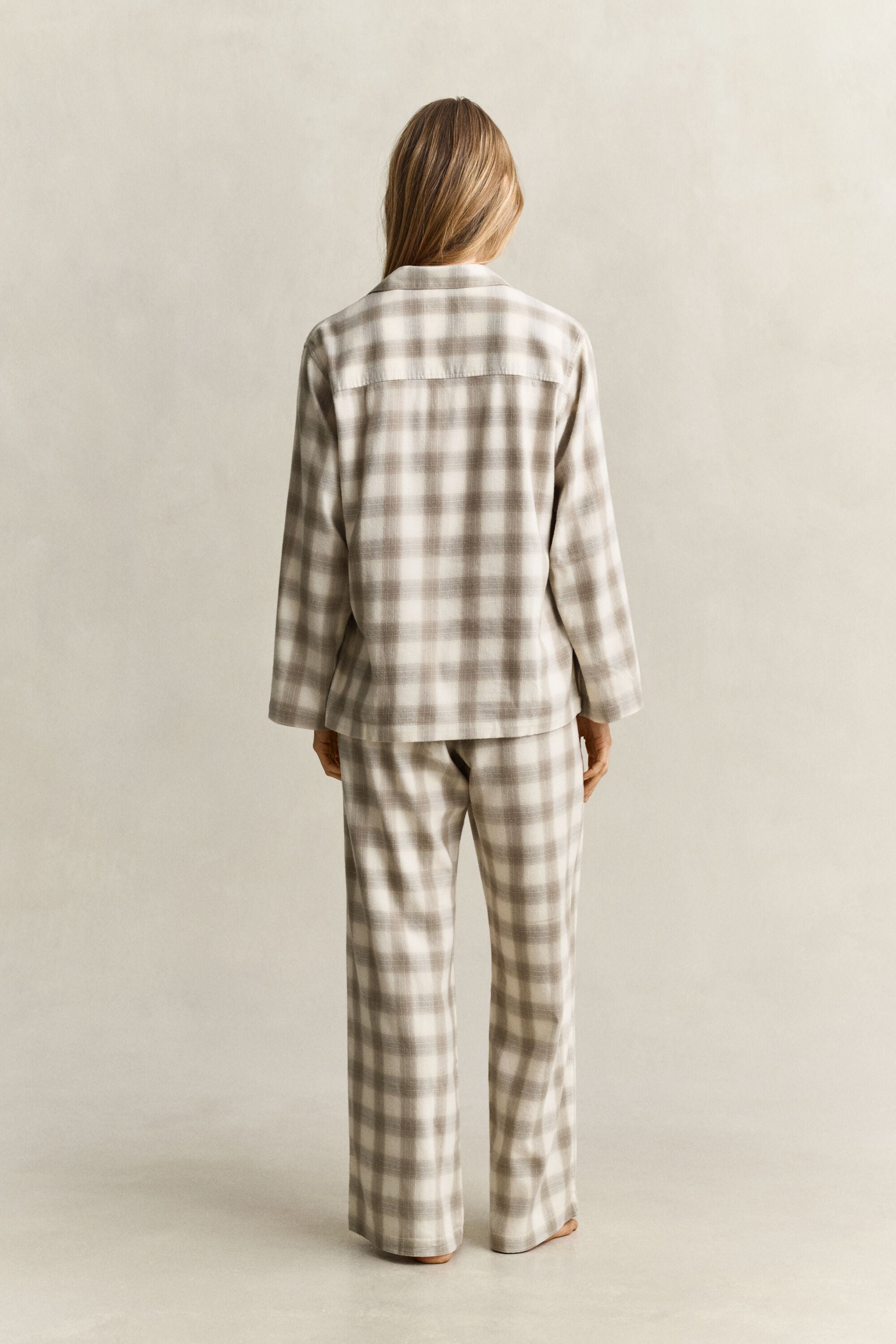 Pijama de flanela com padrão de xadrez