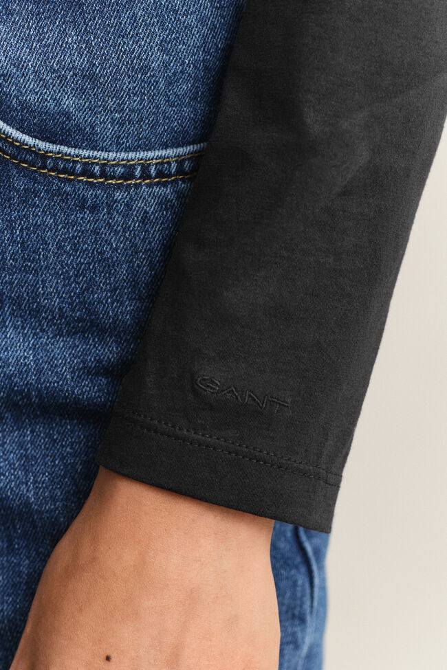 Camisola de manga comprida em algod&atilde;o