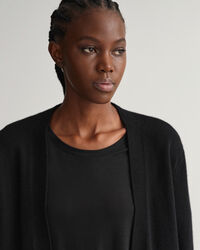 Casaco de malha comprido em lã