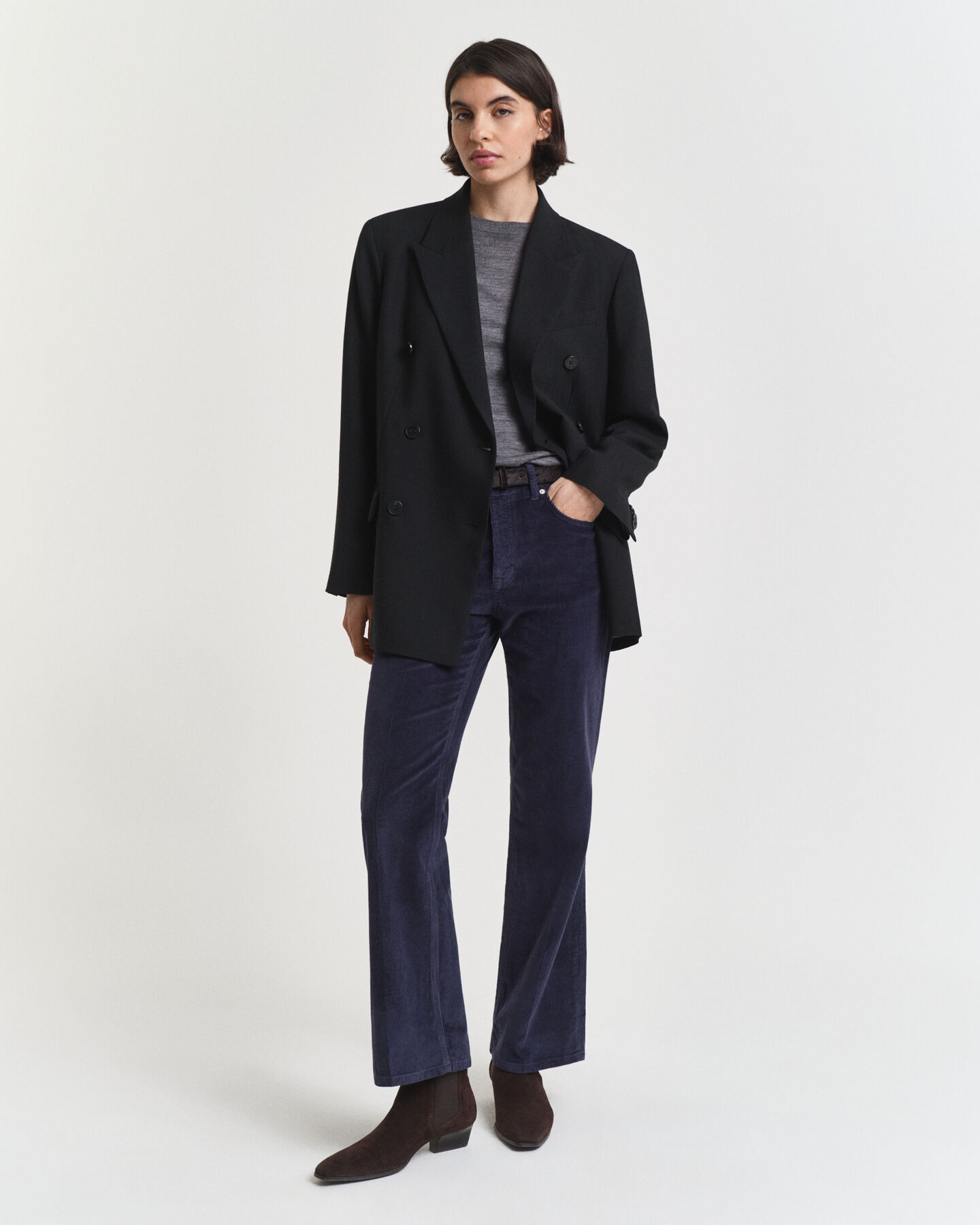 Calças de bombazina flared