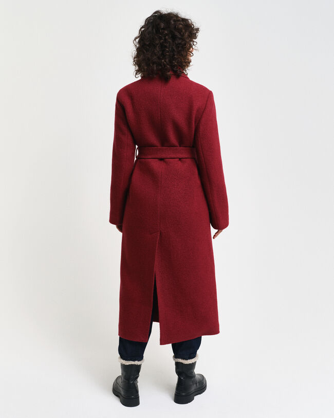 Sobretudo de trespasse texturizado