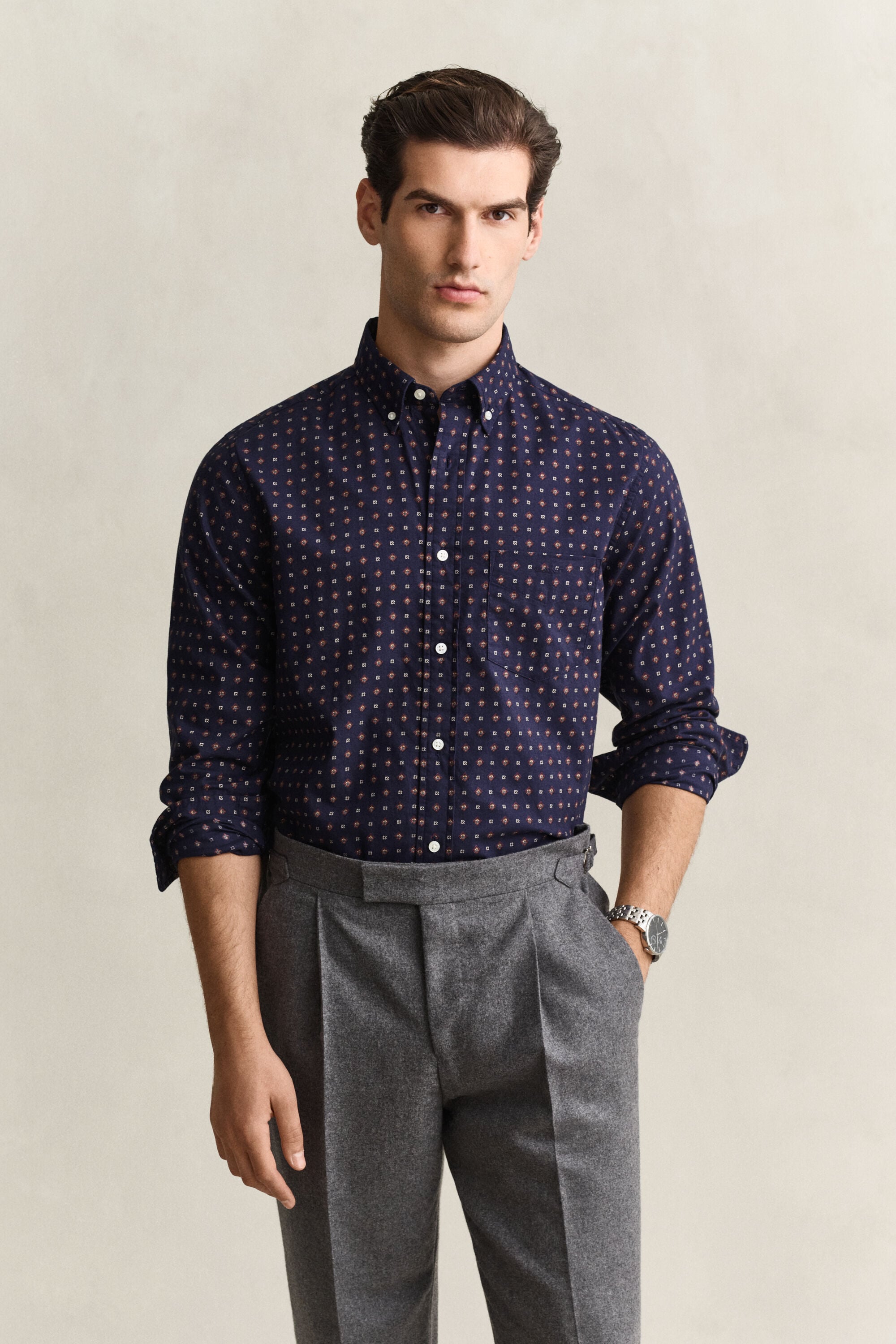 Camisa de sarja com padrão Paisley