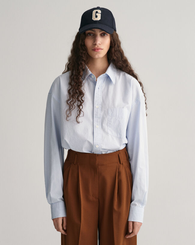Camisa em popelina Compact oversized