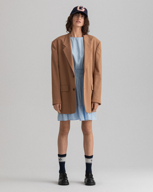 Vestido com mangas volumosas Flounce