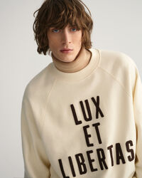 Sweatshirt com decote redondo Luxe