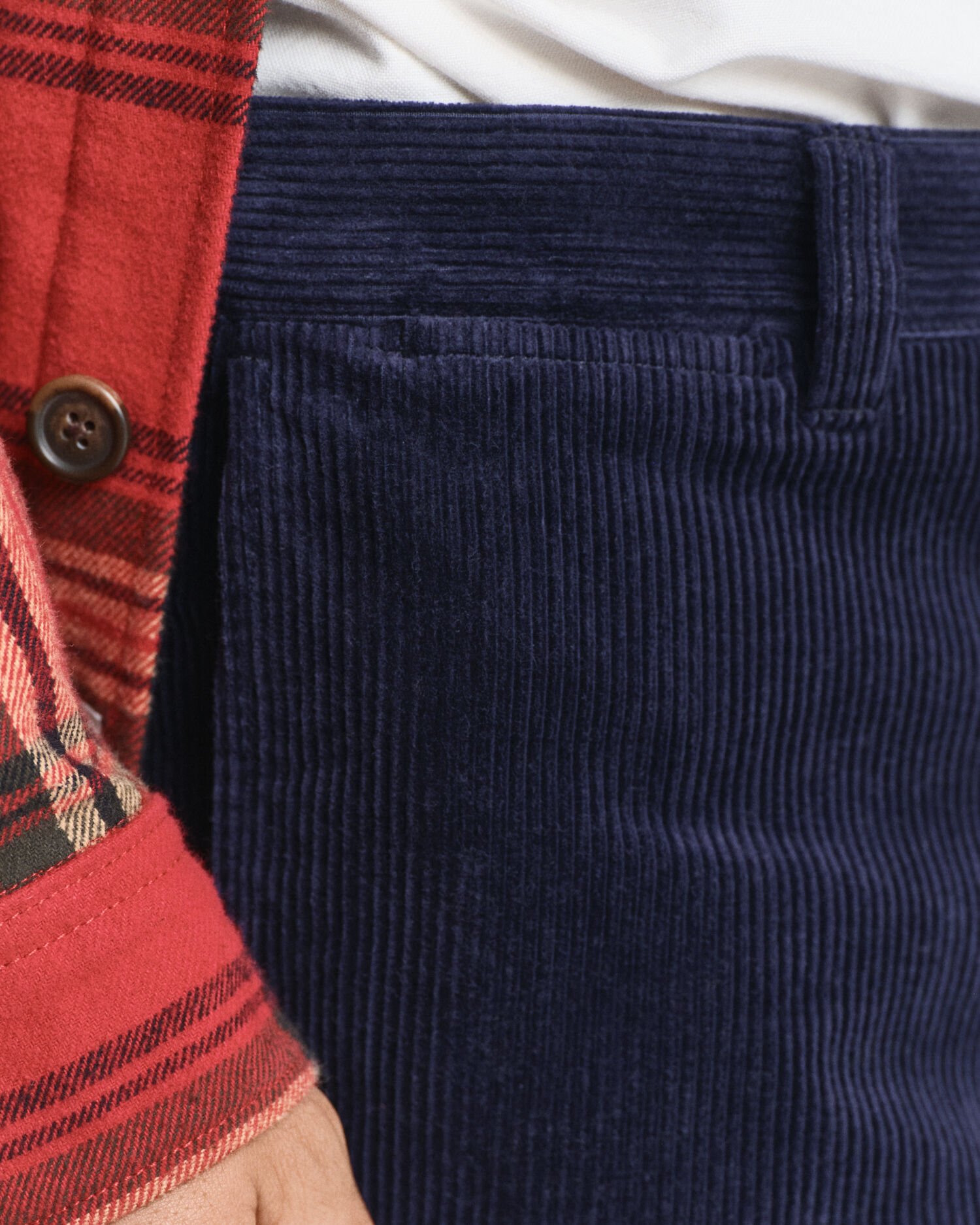 Calças de bombazina regular fit