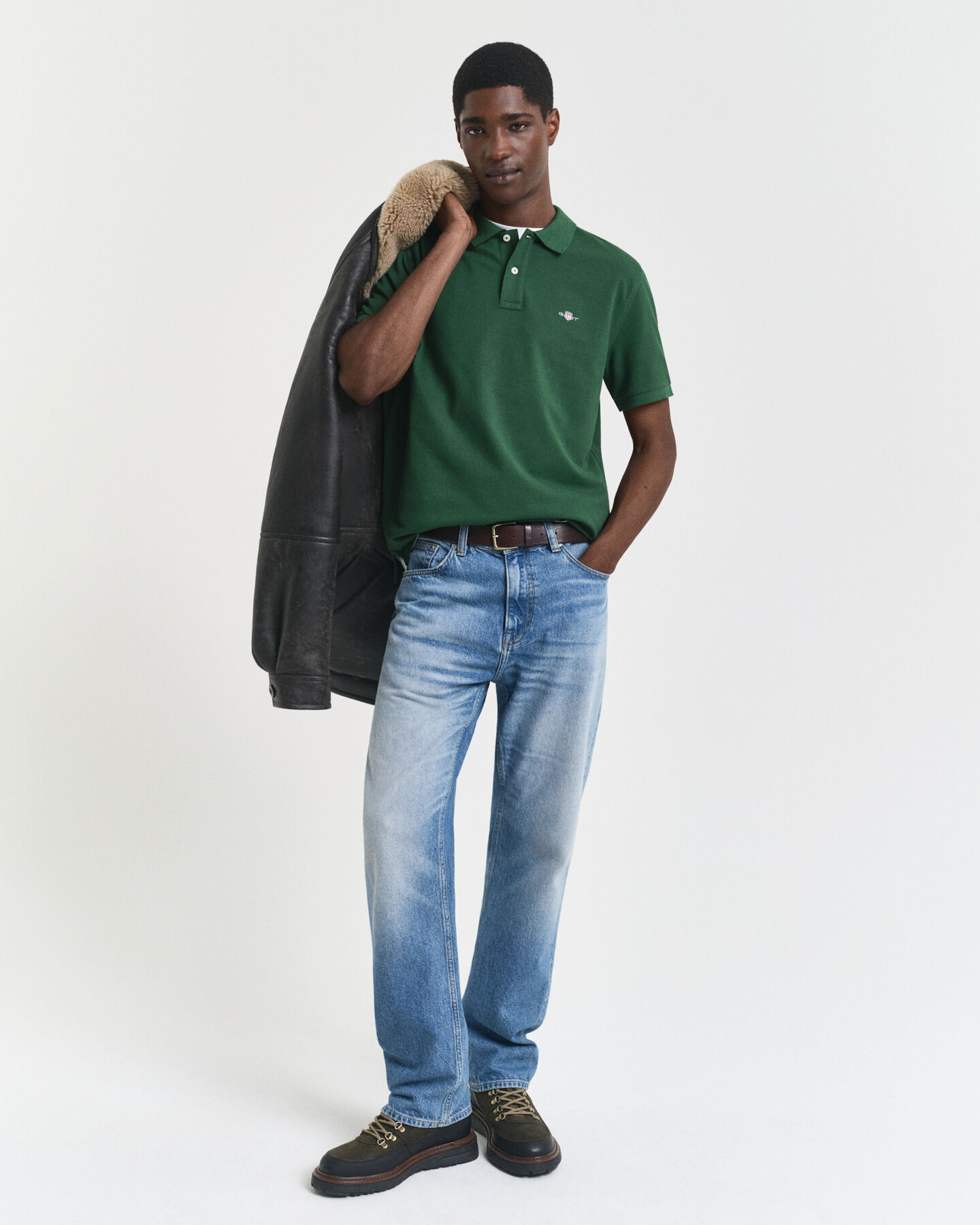 Polo em algodão piqué Shield regular fit