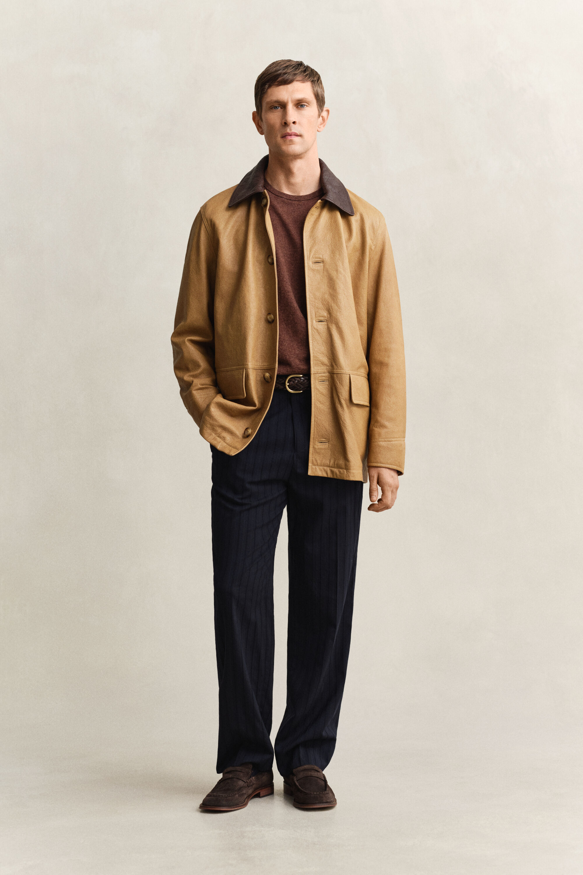 Camisola de malha em algodão com mistura de fios