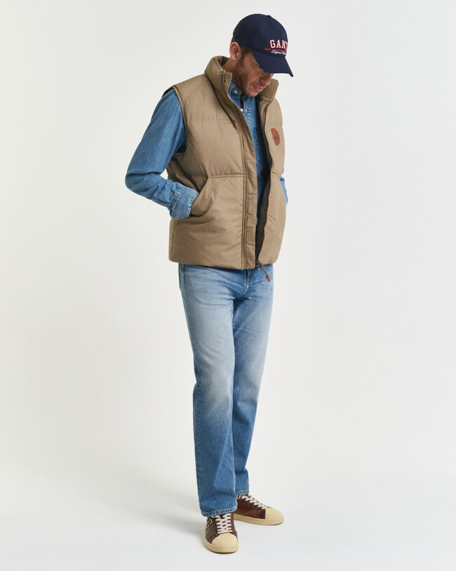 Colete acolchoado em e penas leve