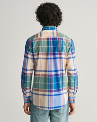 Camisa Madras &iacute;ndigo regular fit