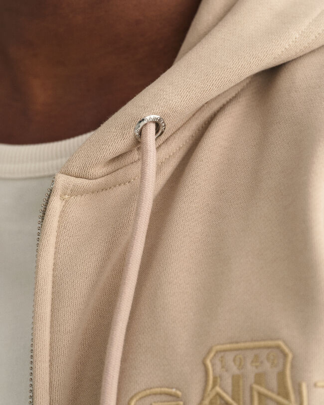 Sweatshirt com capuz e fecho Tonal Shield