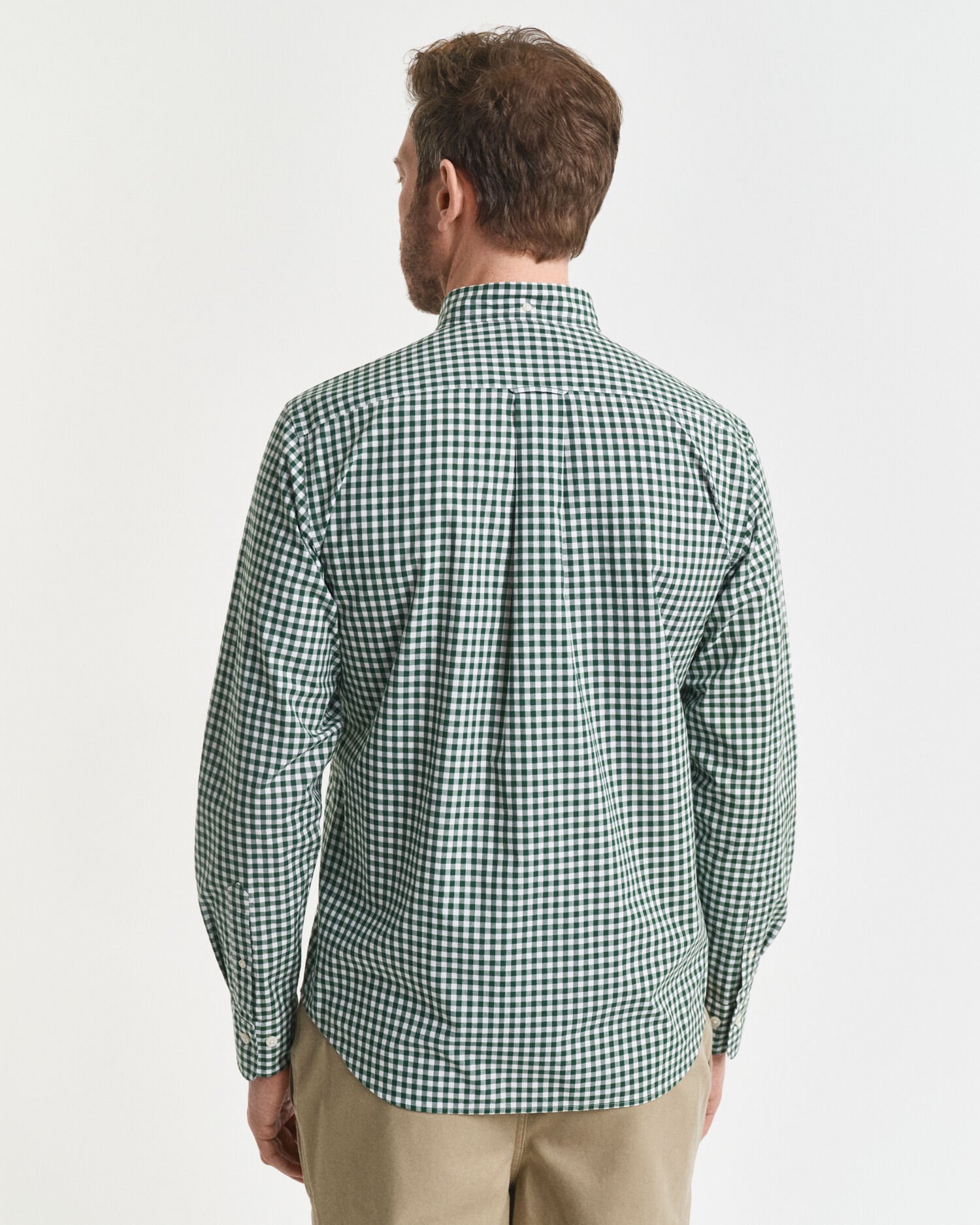 Camisa em popelina gingham Classic regular fit