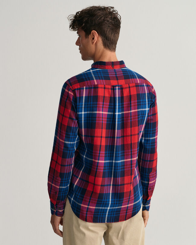 Camisa de flanela em xadrez regular fit