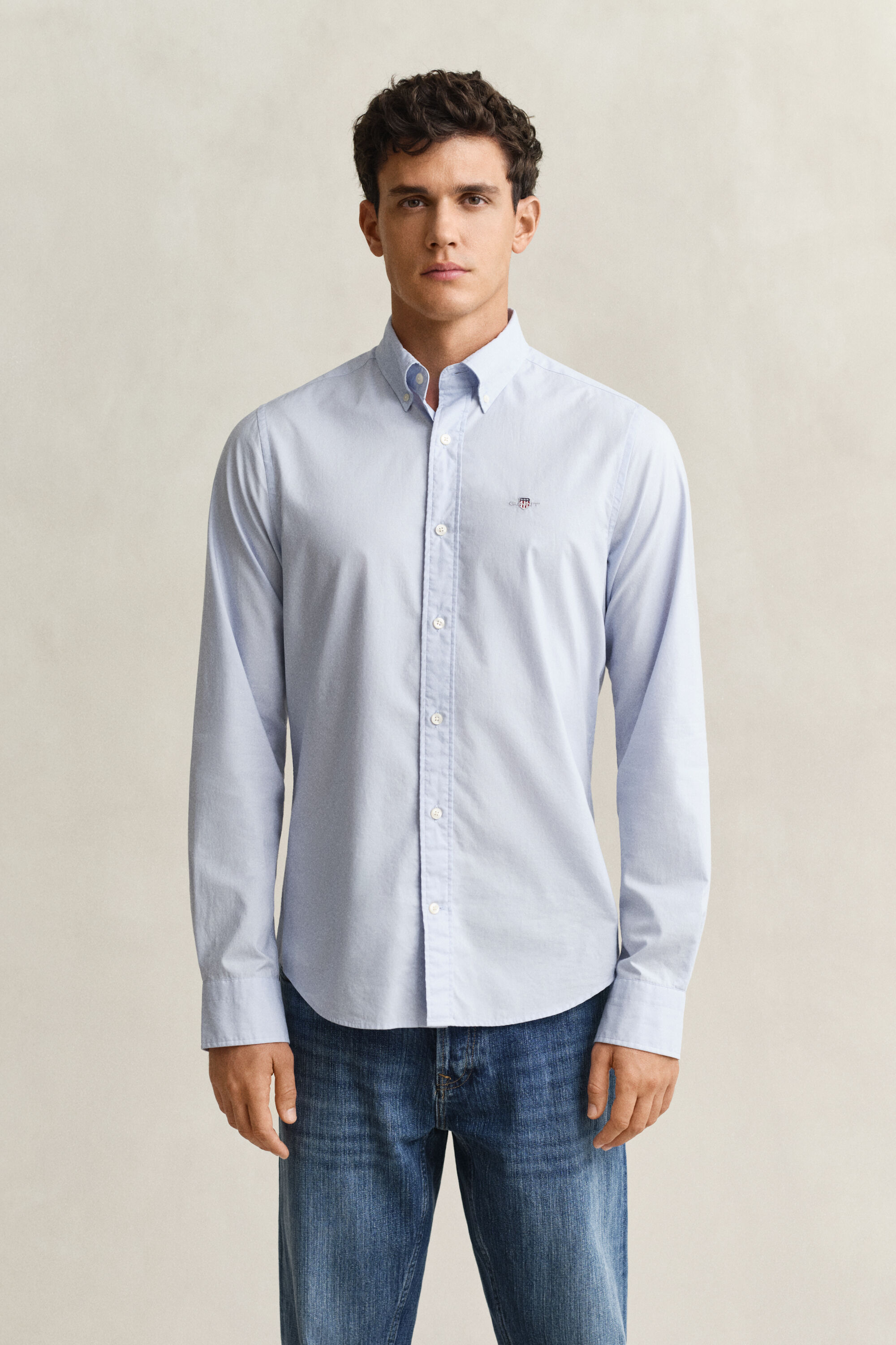 Camisa em popelina Classic slim fit