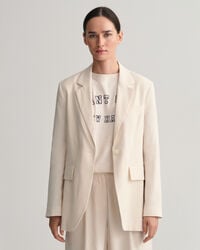 Blazer em linho com elastano regular fit