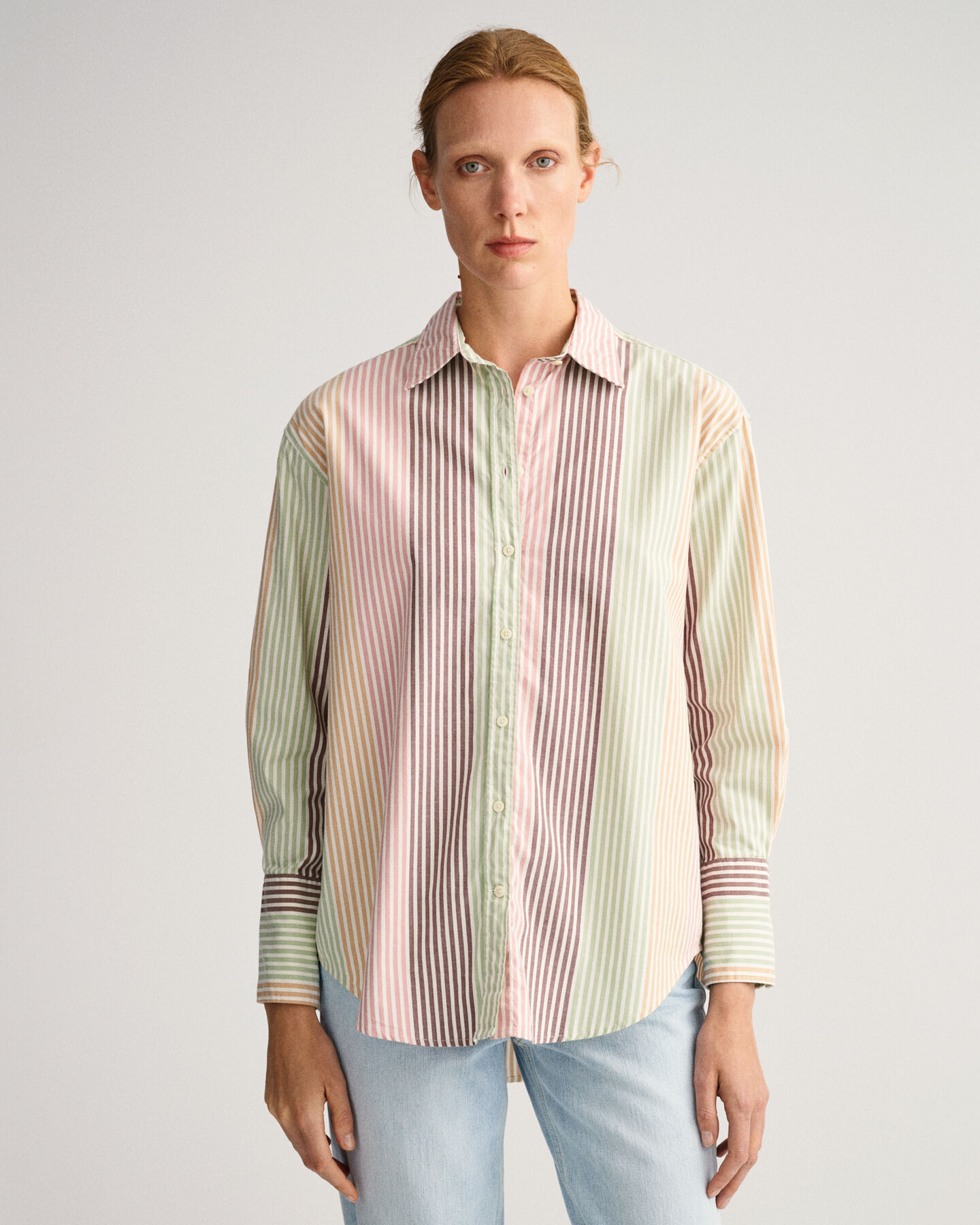 Camisa às riscas relaxed fit