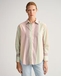 Camisa às riscas relaxed fit