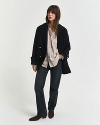 Camisa de flanela escovada com padrão de xadrez relaxed fit