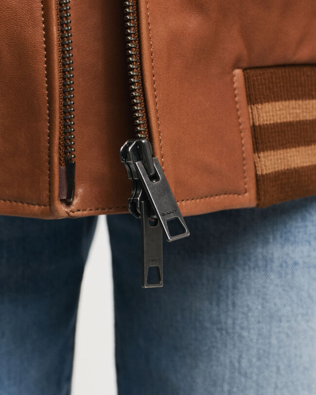 GANT Varsity Jacket em pele