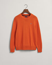 Pulover com decote redondo de algod&atilde;o Icon G