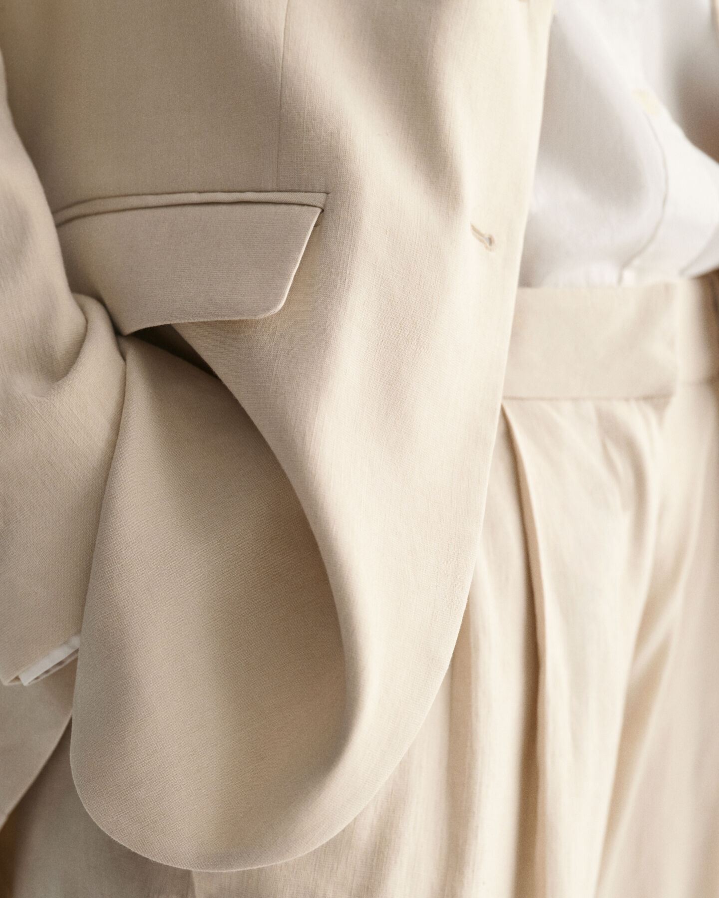 Blazer em linho com elastano regular fit