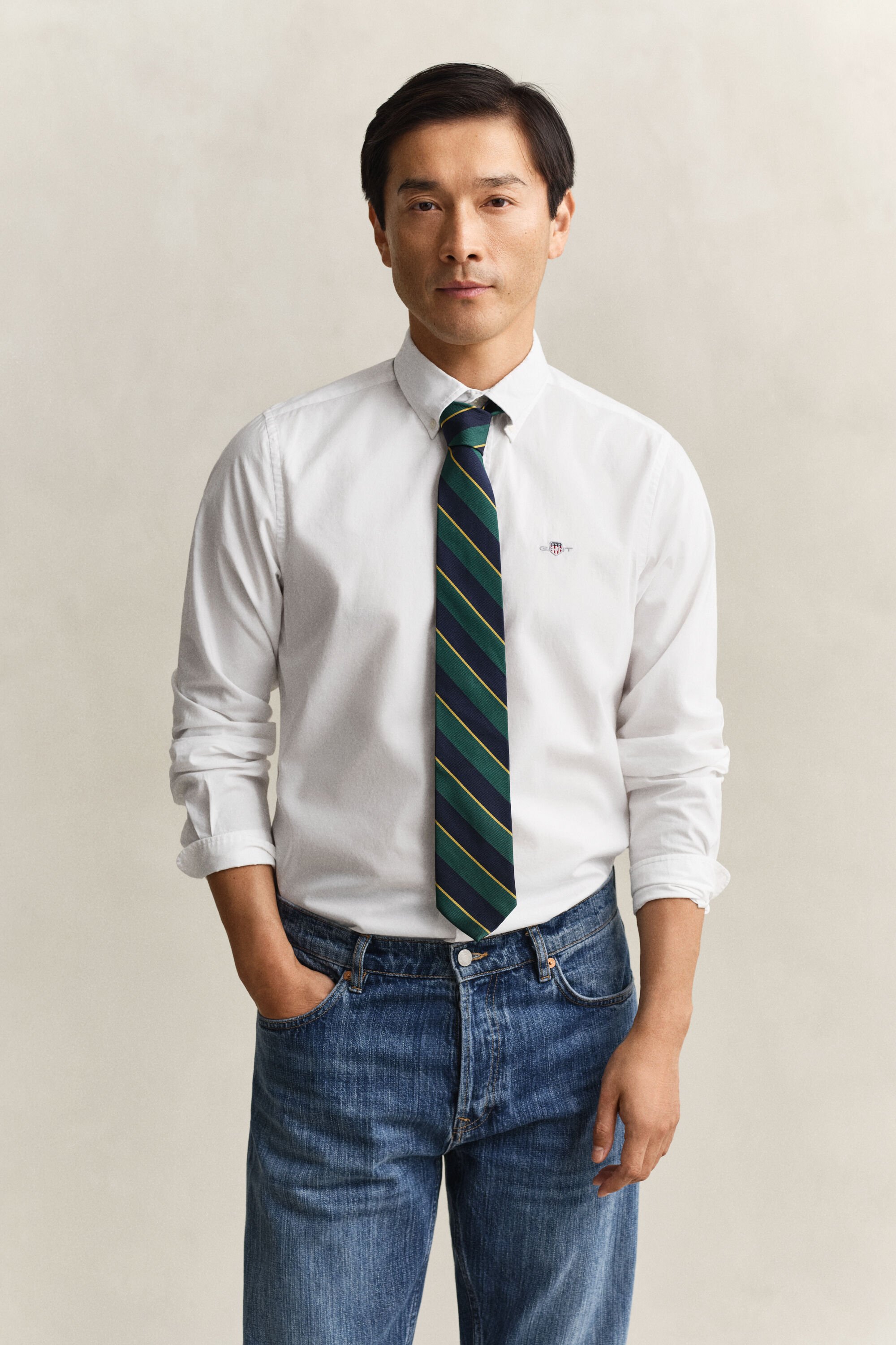 Camisa em popelina Classic slim fit