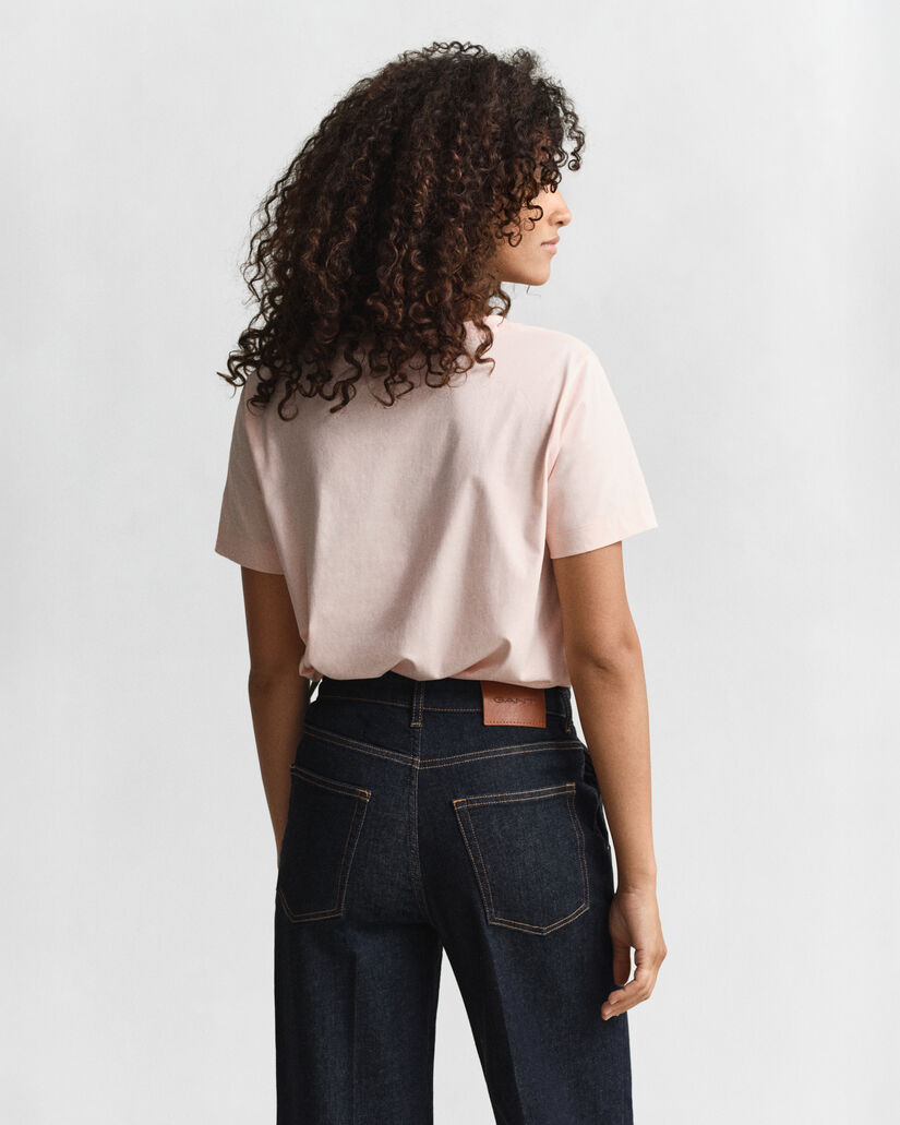 T-shirt com decote em V Shield