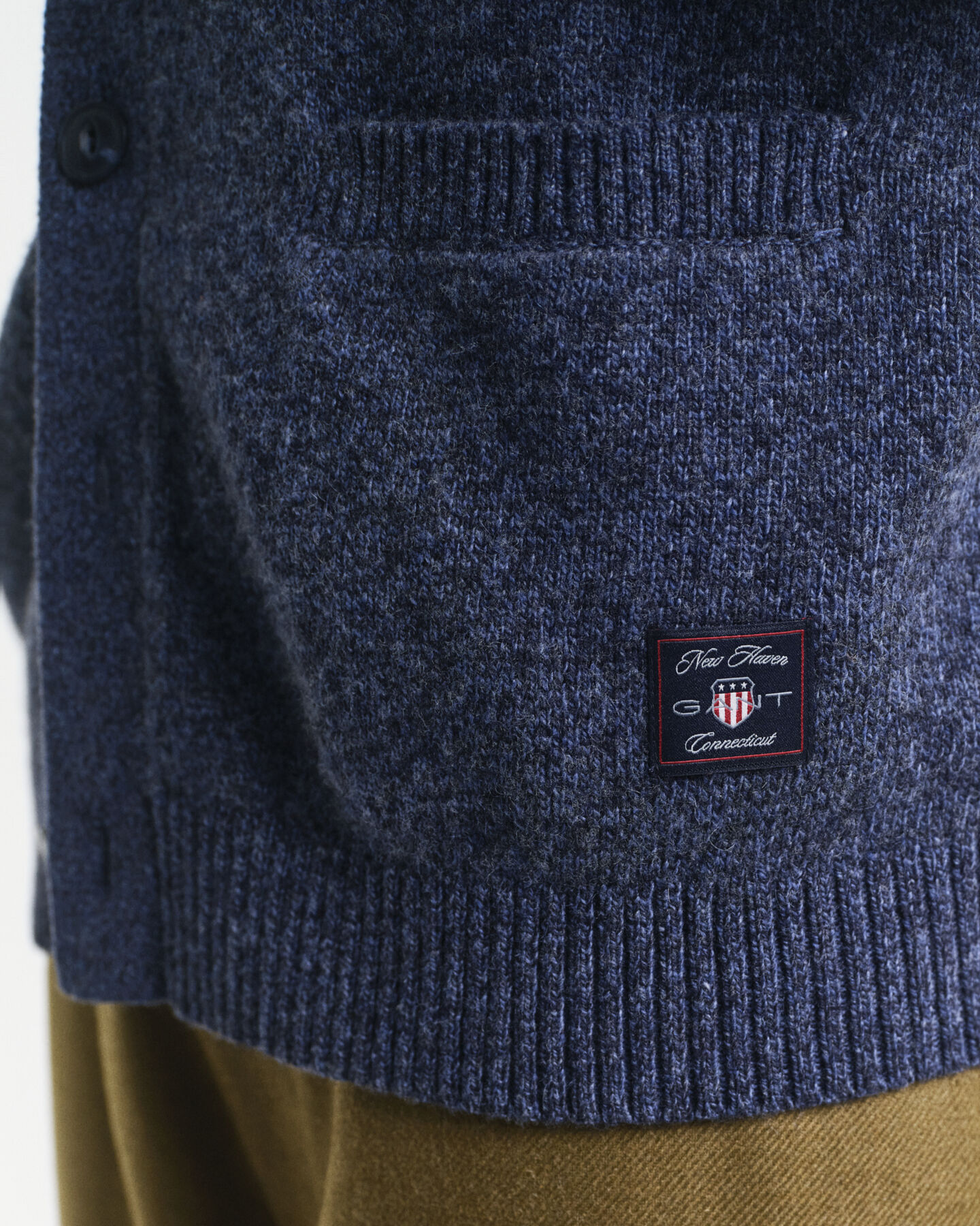 Casaco de malha em mistura de lã Mouliné