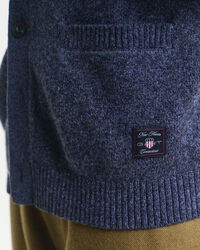 Casaco de malha em mistura de lã Mouliné