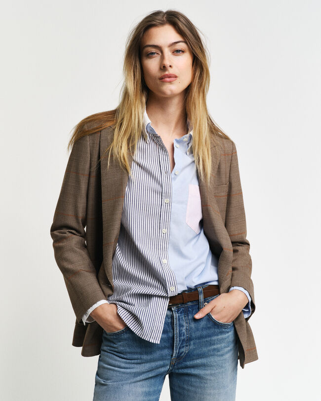 Camisa com patchwork relaxed fit