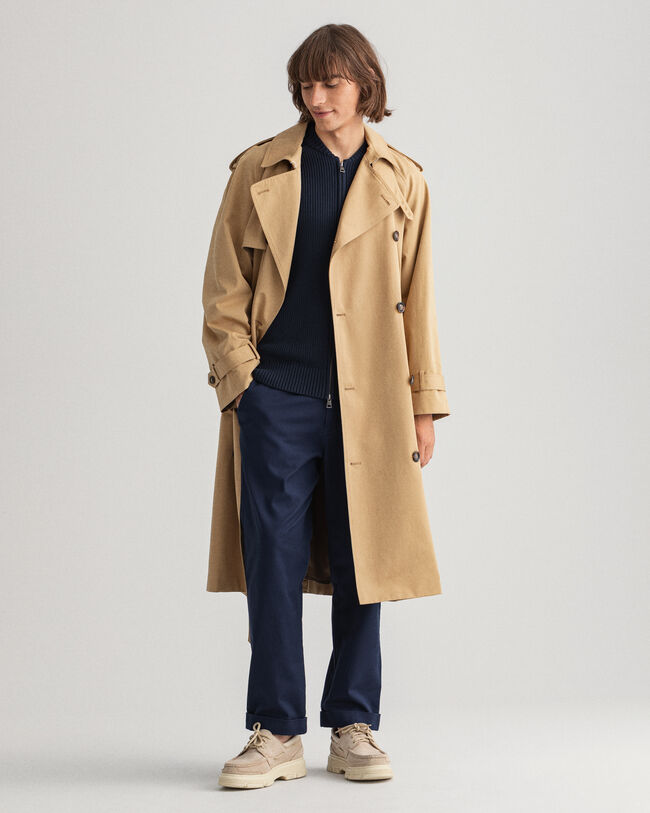 Casaco com fecho de correr em algod&atilde;o canelado