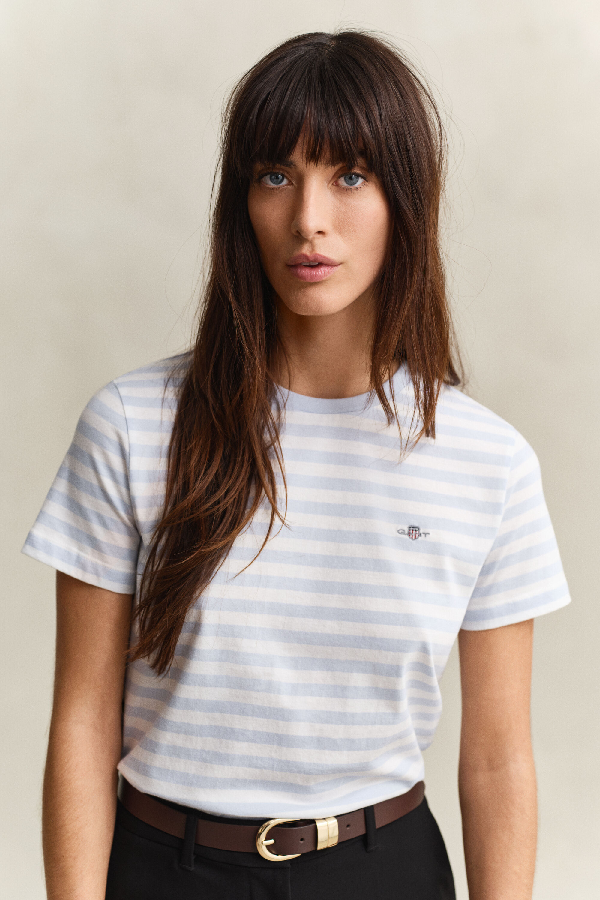 T-shirt às riscas Shield