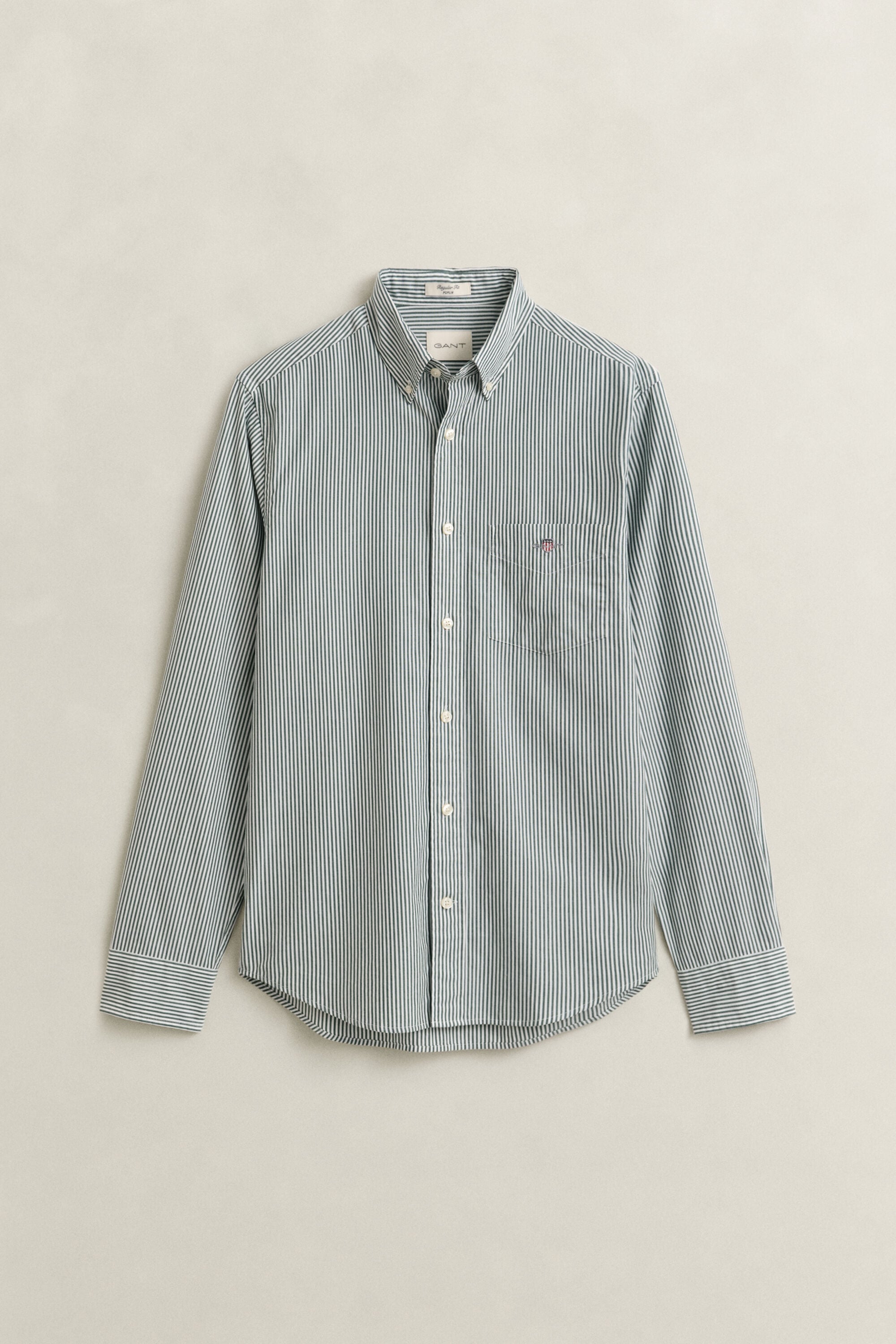 Camisa em popelina às riscas Classic regular fit
