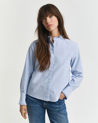 Blusa com folhos Oxford Classic