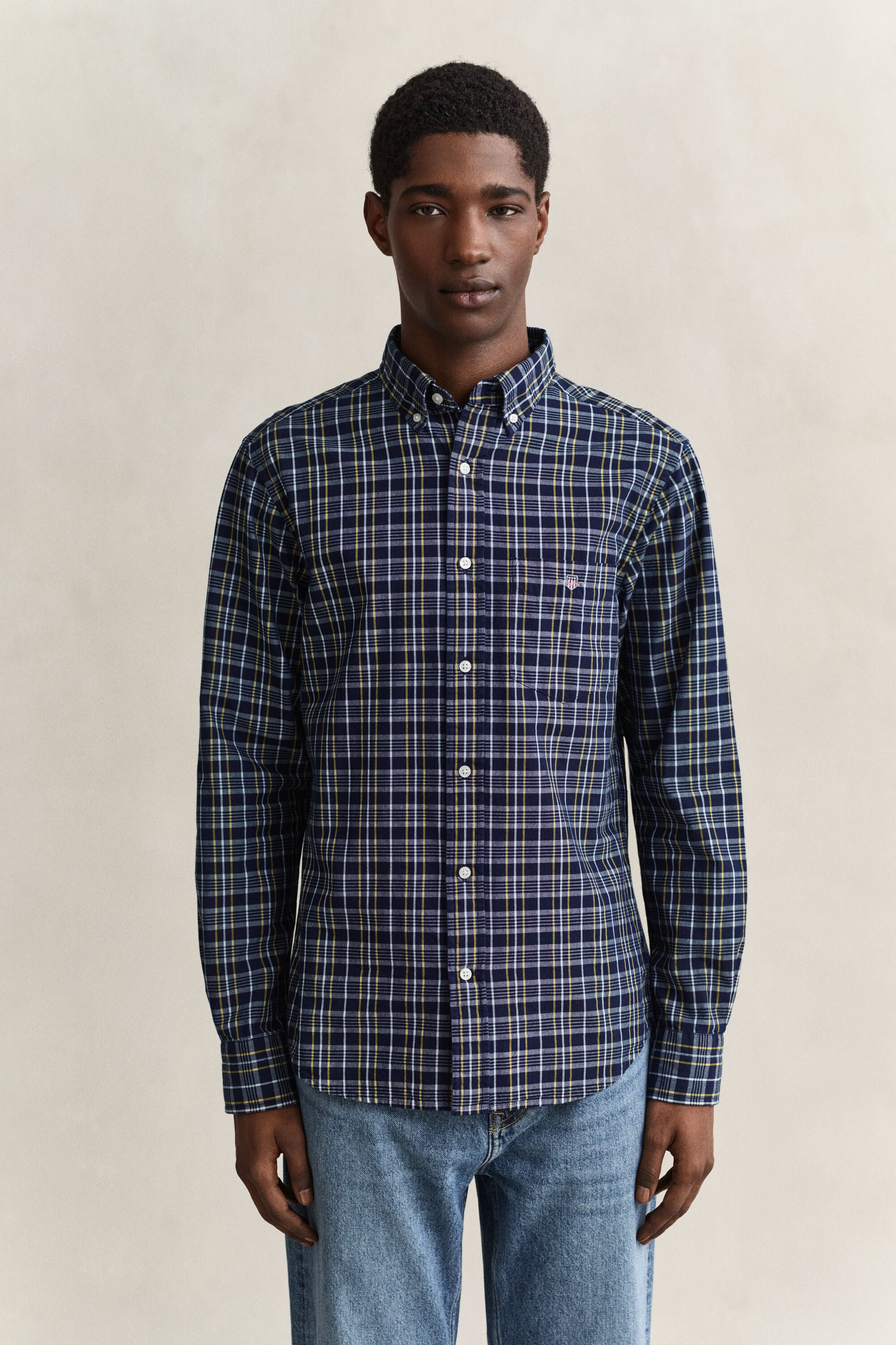 Camisa de popelina com padrão de xadrez Archive
