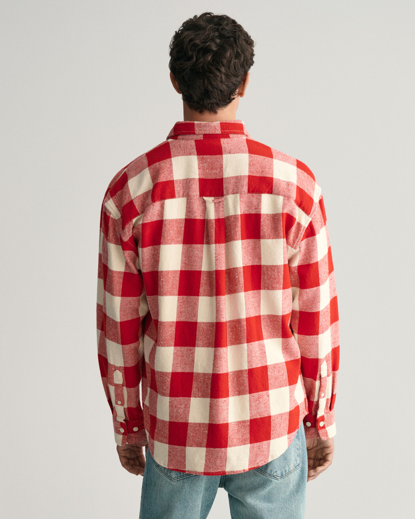 Camisa texturizada Buffalo Checked oversized