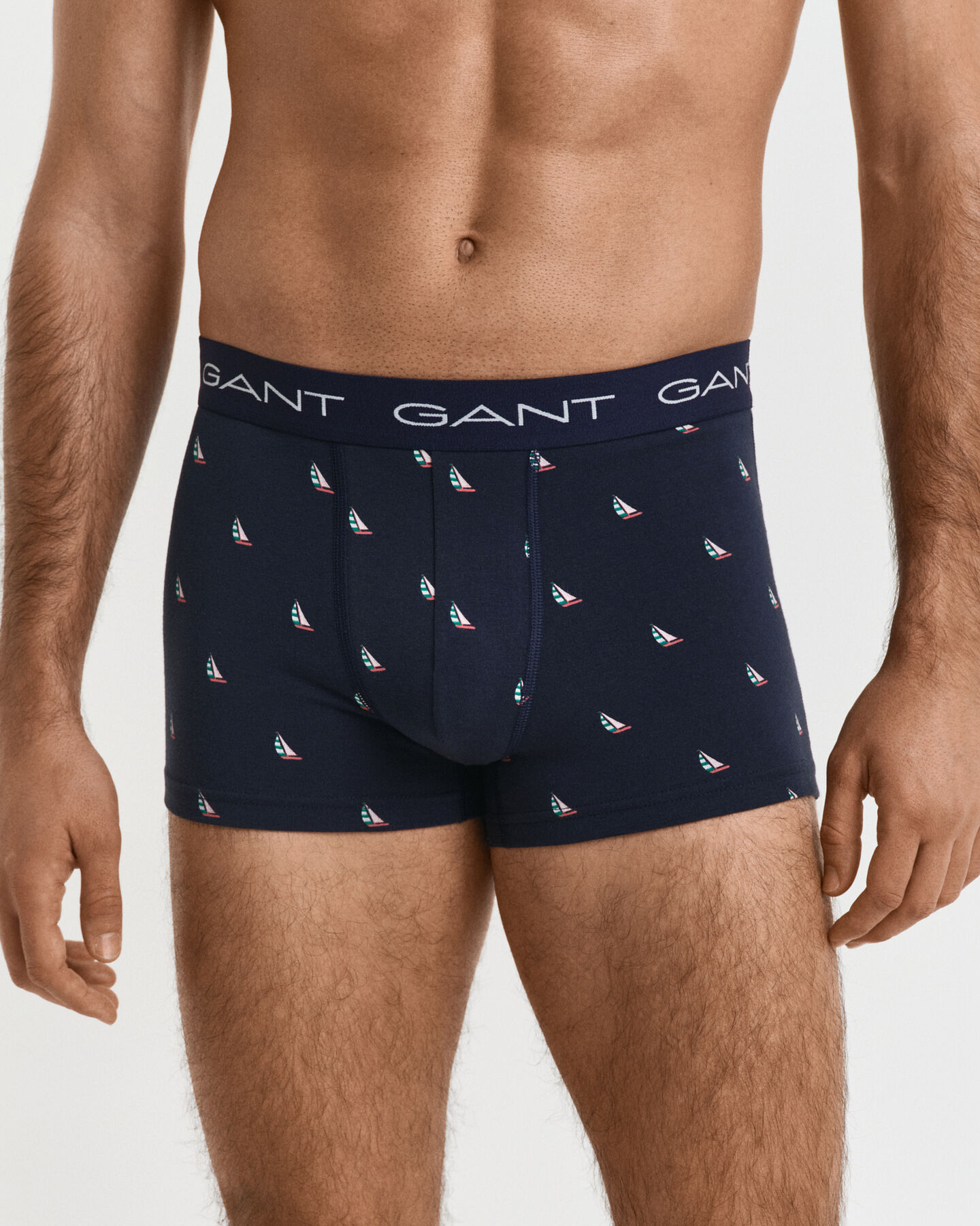 Pack de três boxers com estampado de barcos