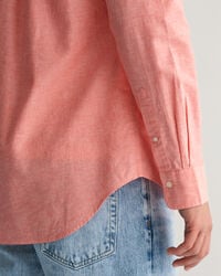 Camisa de linho e algodão regular fit